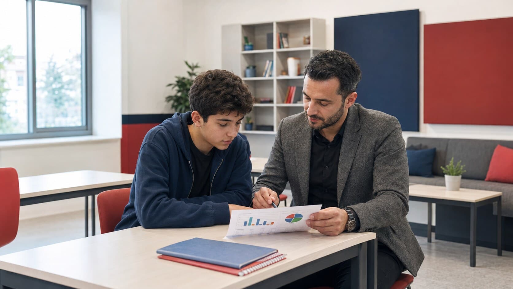 Deneme netlerindeki düşüşü öğretmeniyle değerlendiren LGS öğrencisi