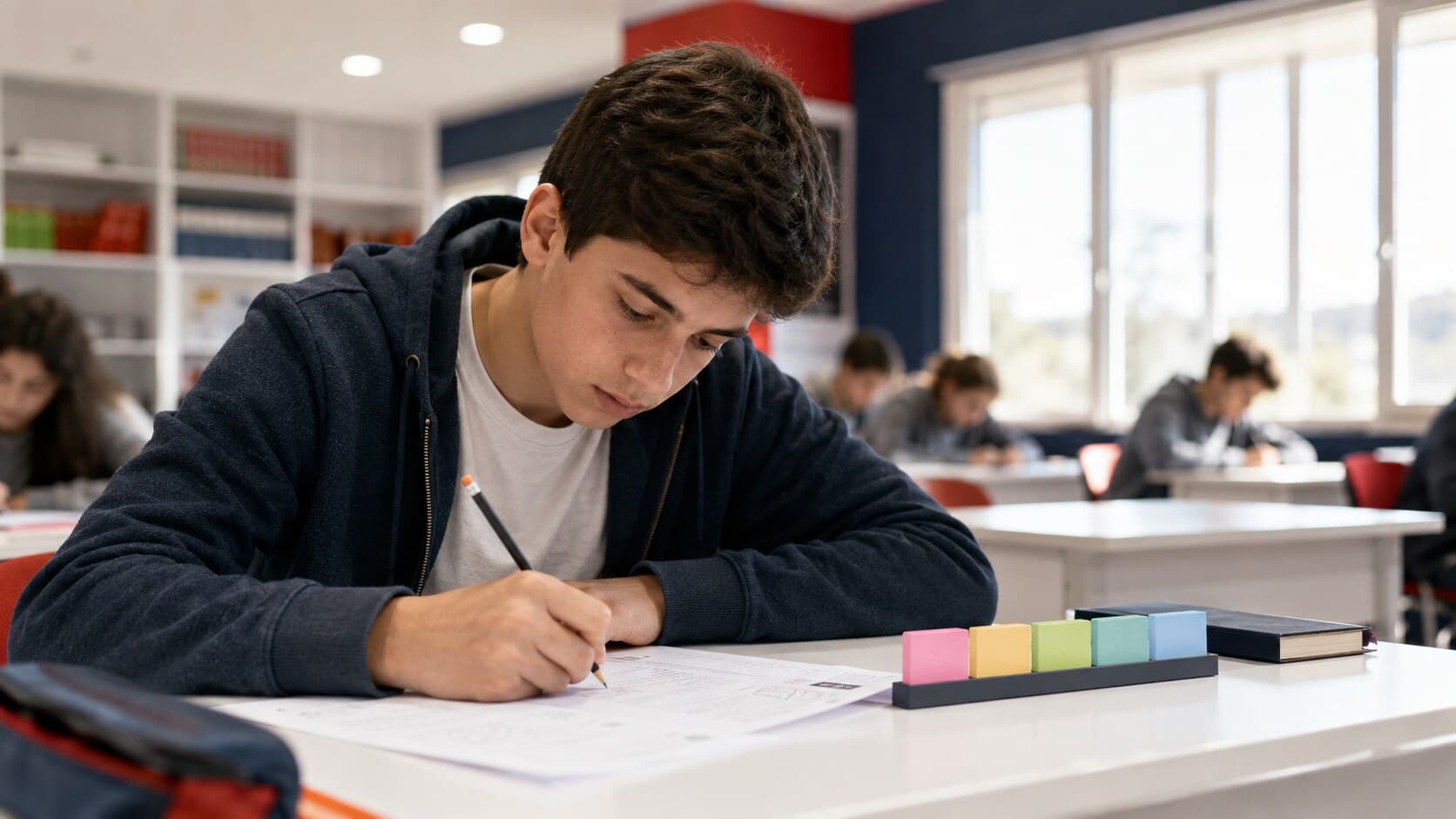 Günlük soru hedefi doğrultusunda test çözen LGS öğrencisi