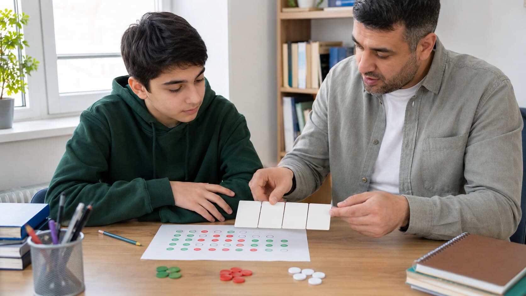 LGS puanlama kuralını doğru yanlış ve boş kartlarıyla öğrenen öğrenci