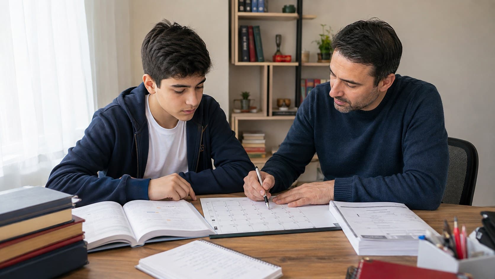 Sekizinci sınıf ilk dönem LGS programını eğitim koçuyla planlayan öğrenci
